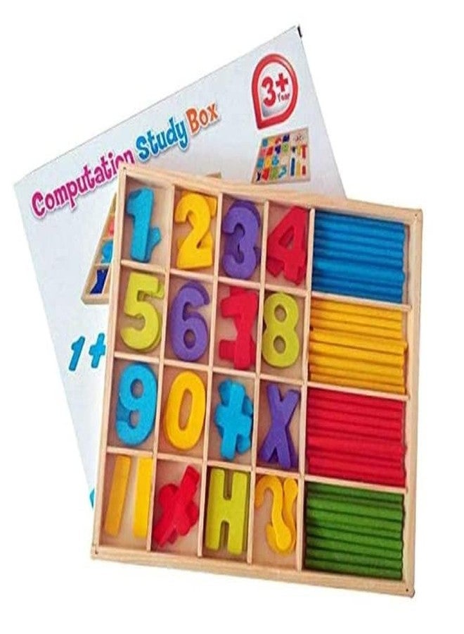 Smoneo Kid Wooden Computation Study Box For Calculation Training With Color Full Sticks Educational Puzzle Toys Home Learning Kit Number Blocks Random Color - Image 2